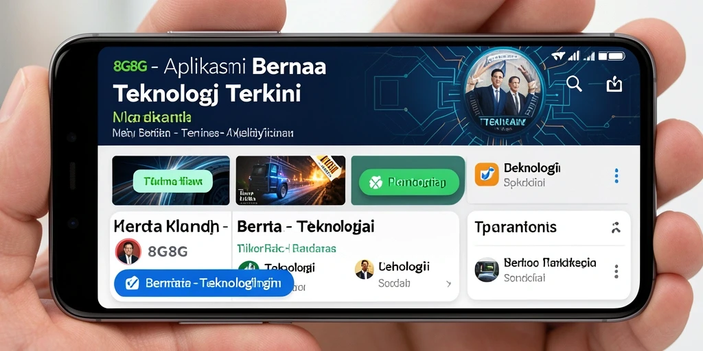Tampilan utama aplikasi 8G8G yang modern dan intuitif.