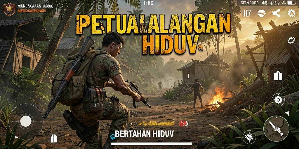 Tampilan antarmuka H89 dalam misi bertahan hidup.