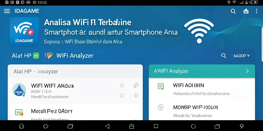 Tampilan utama aplikasi IDAGAME menampilkan jaringan WiFi dan kekuatan sinyal.