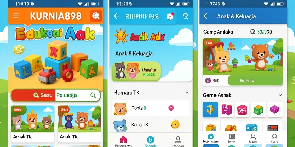 Tampilan antarmuka permainan edukasi anak KURNIA898 yang menarik.