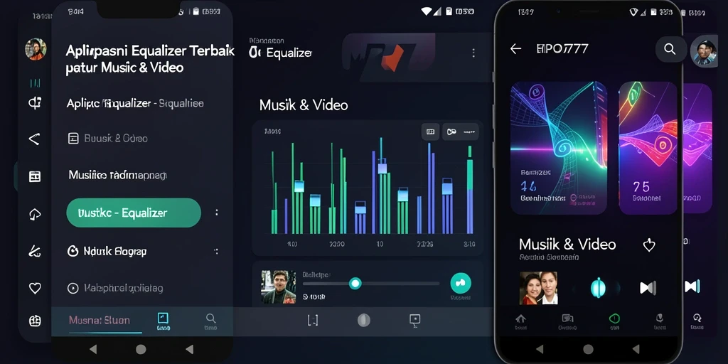 Antarmuka MPO777 dengan pengaturan Equalizer yang intuitif.
