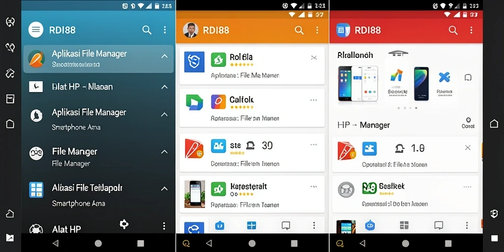 Antarmuka RDI88 yang sederhana dan intuitif untuk pengelolaan file.