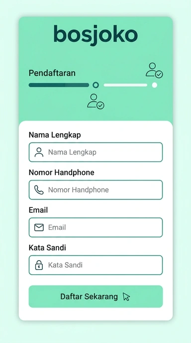 Buat Akun Baru di Aplikasi Bosjoko